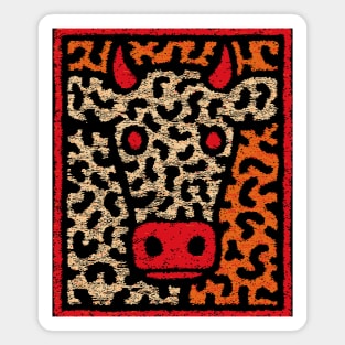 Realistic Cow Portrait | The Farmhouse Art Print Magnet